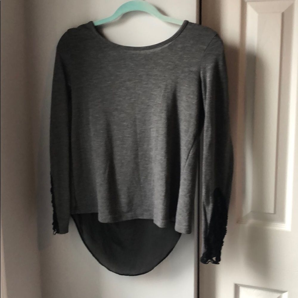 A. Byer Mixed Media split-back shirt - S